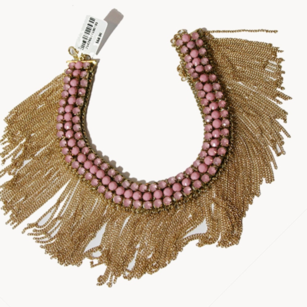 Pink stone collar necklace - Picture 2 of 4